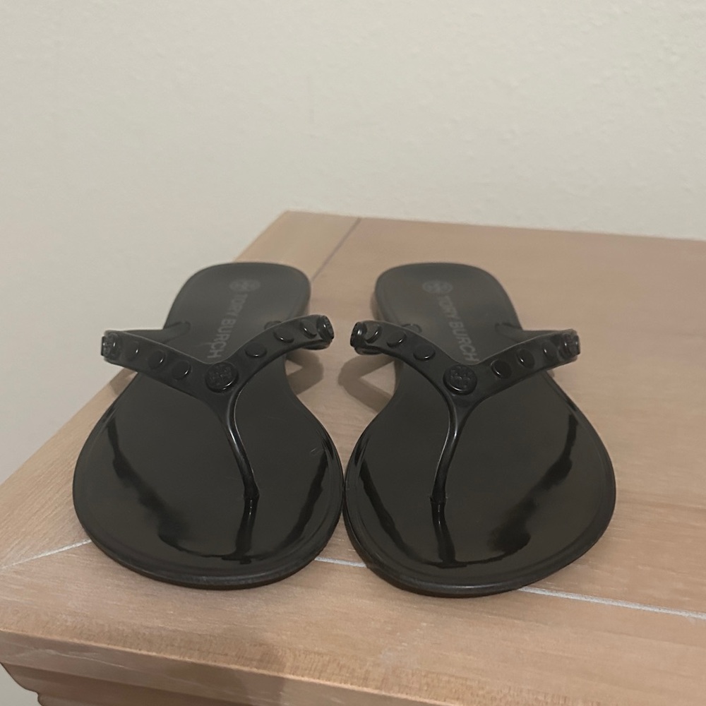 Tory Burch Black Jelly Flip Flop Size 10